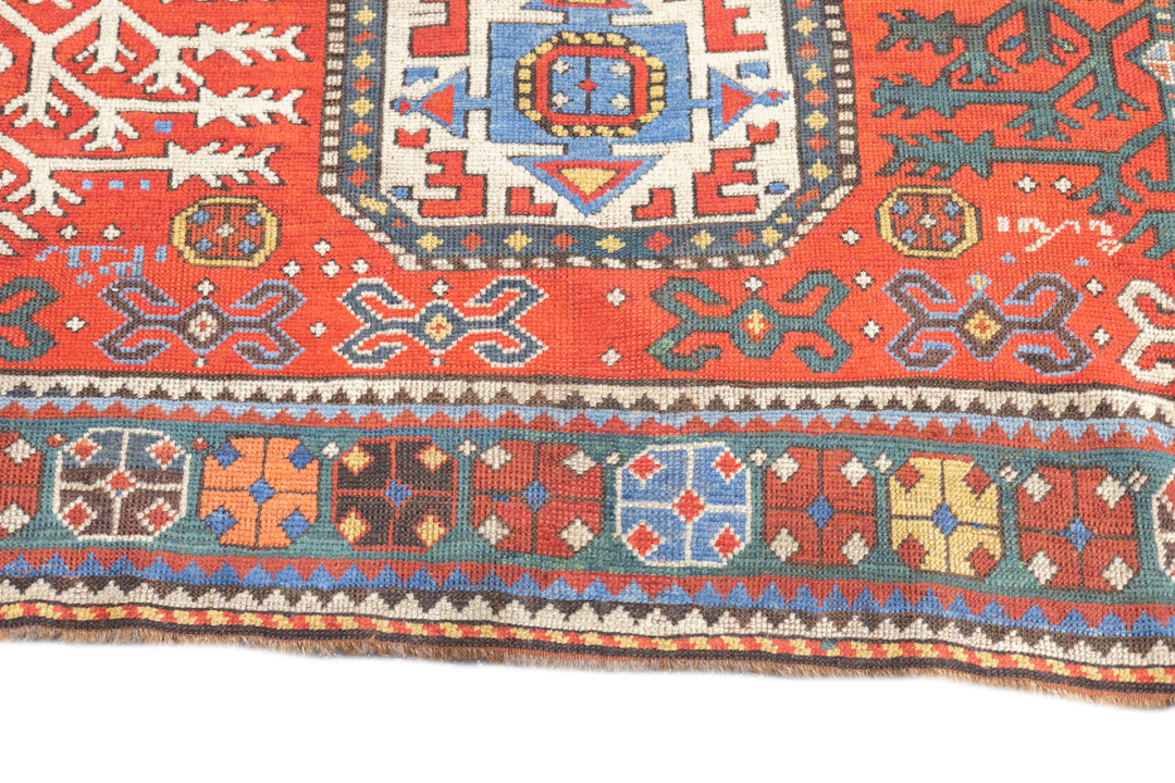 Antique Kazak Rug 6'4'' x 7'5''