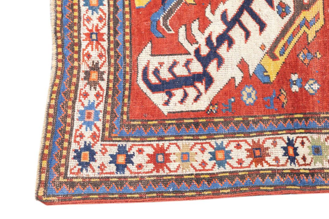 Antique Kazak Rug 4'3'' x 6'8''