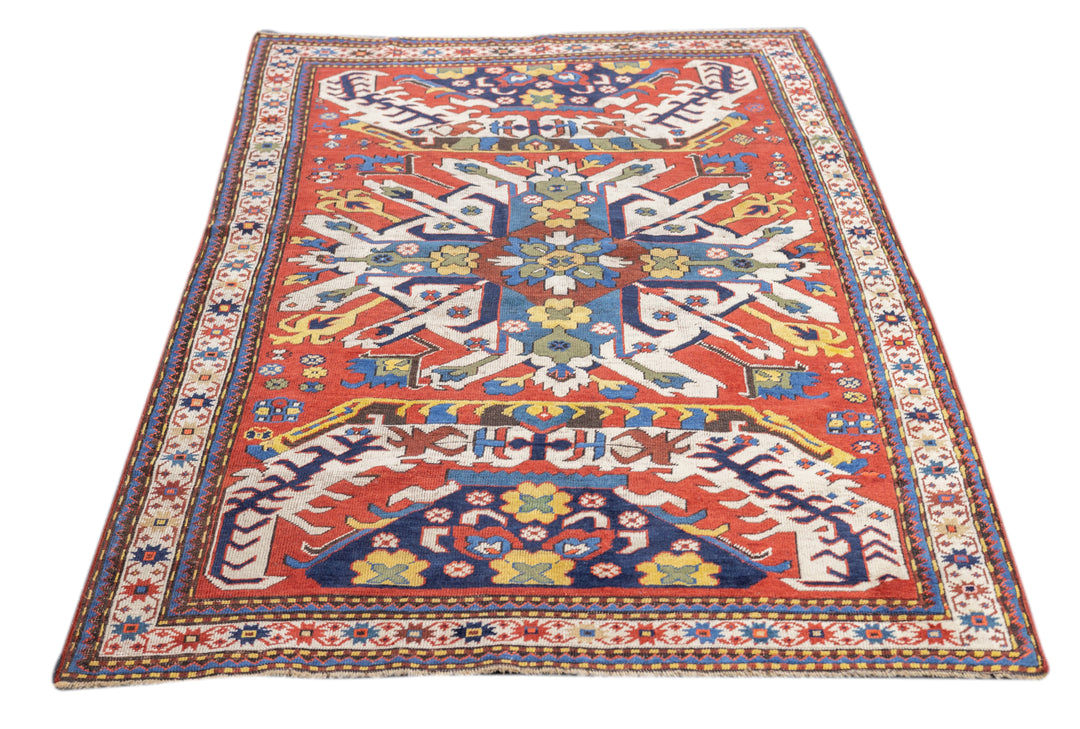 Antique Kazak Rug 4'3'' x 6'8''