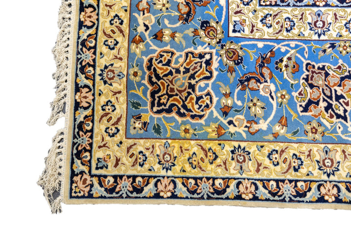 Extremely Fine Persian Isfahan Wool and Silk Rug 10'6'' x 13'11''