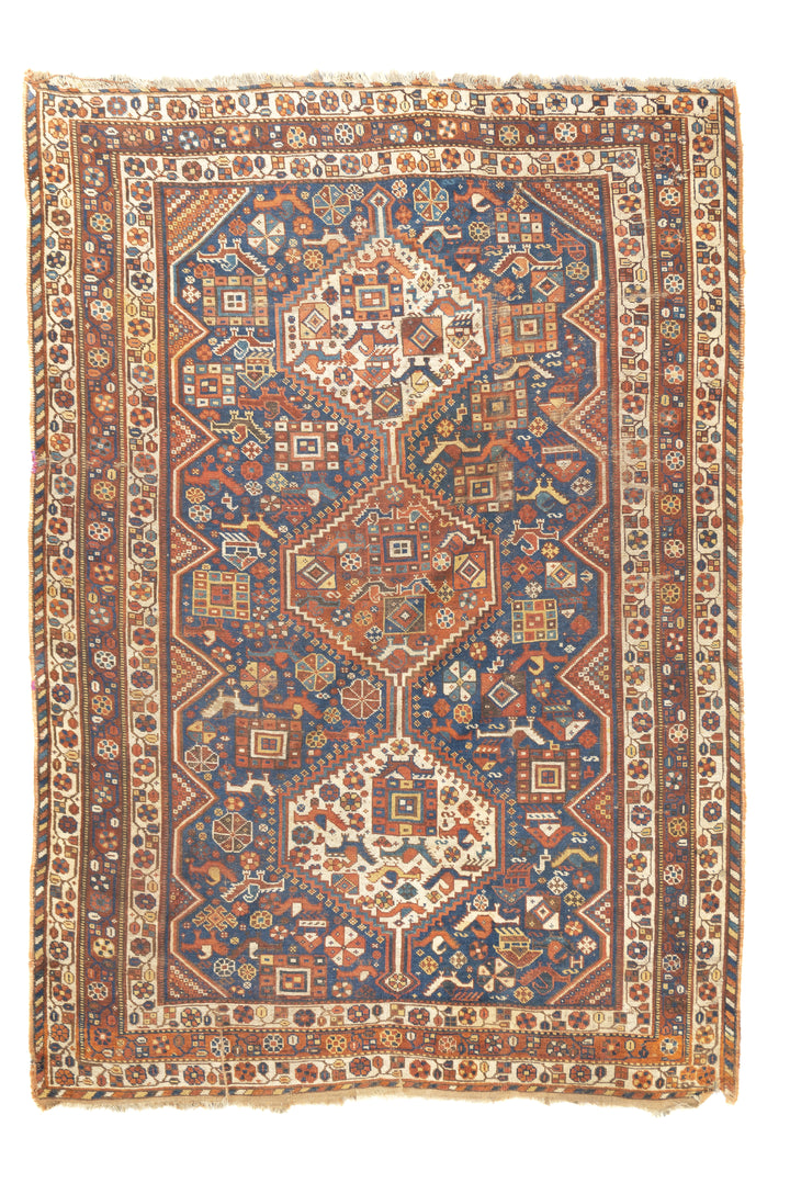 Antique Qashqai Rug 6'2'' x 8'11''