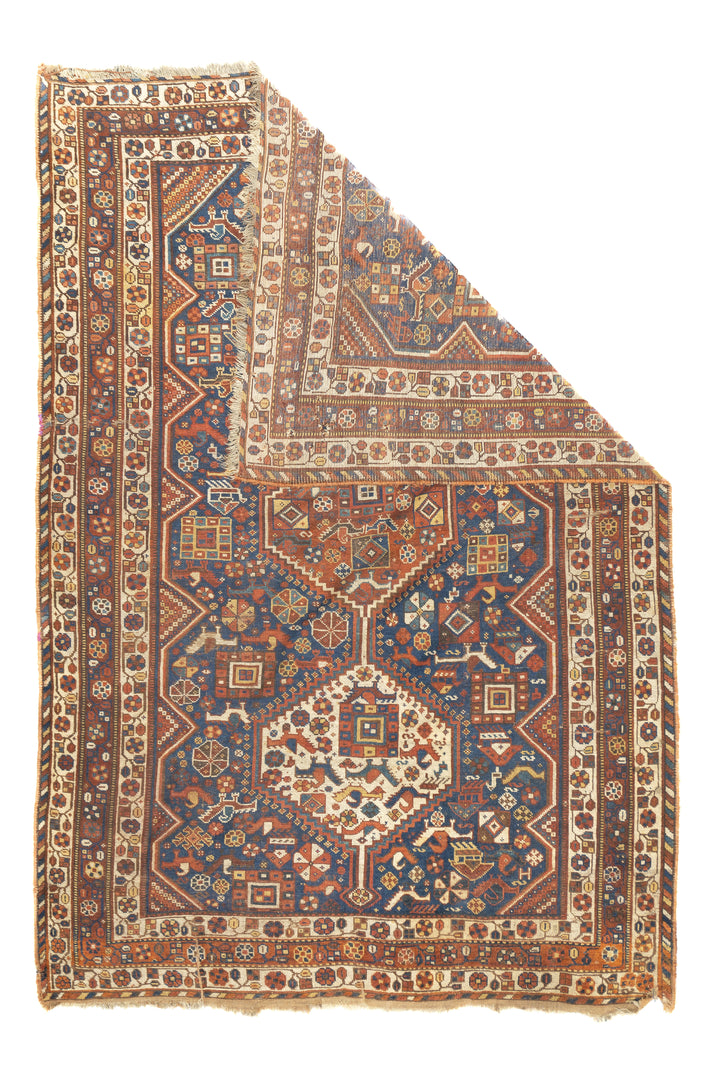 Antique Qashqai Rug 6'2'' x 8'11''