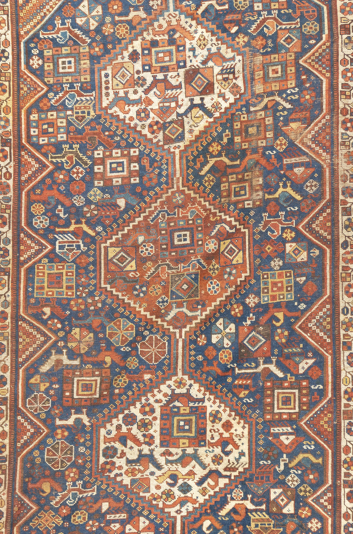 Antique Qashqai Rug 6'2'' x 8'11''