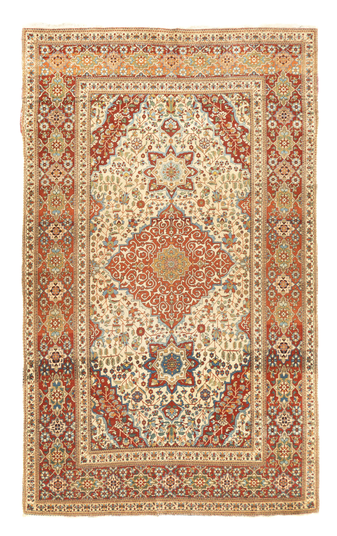 Antique Mohtasham Kashan Rug 4'5'' x 7'3''