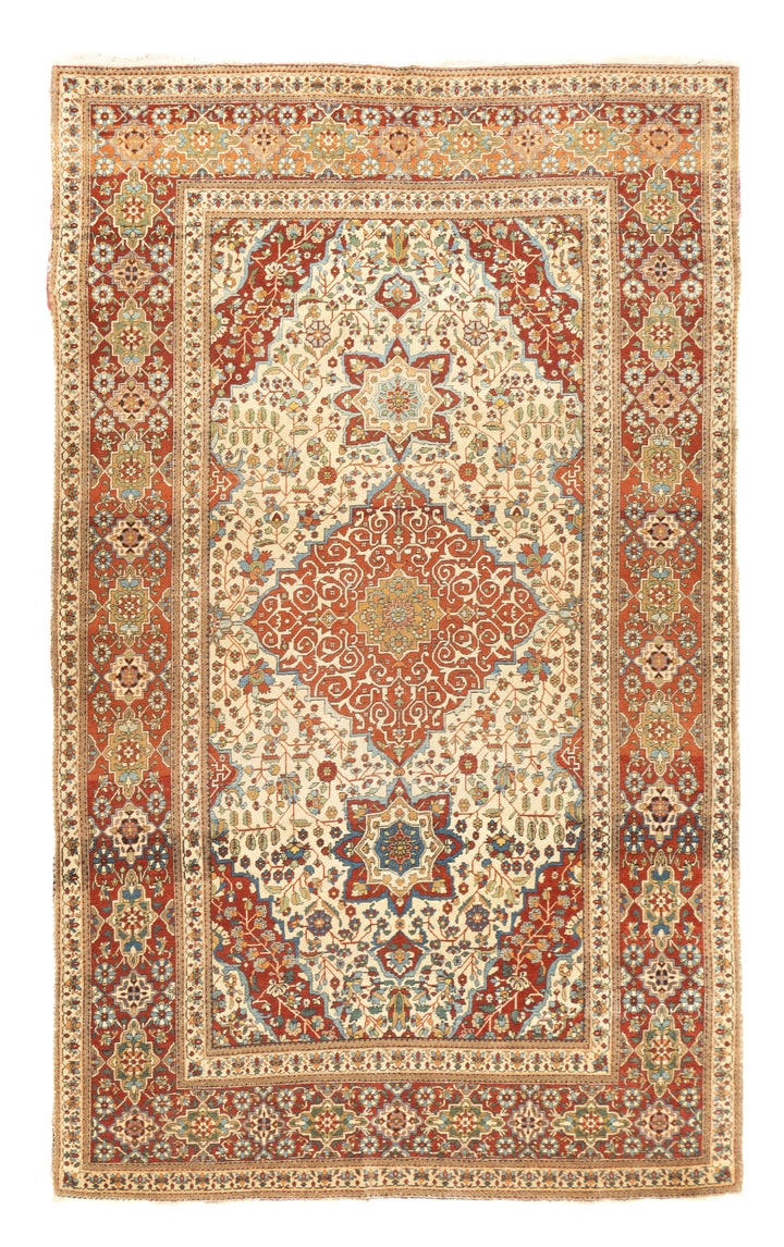 Antique Mohtasham Kashan Rug 4'5'' x 7'3''