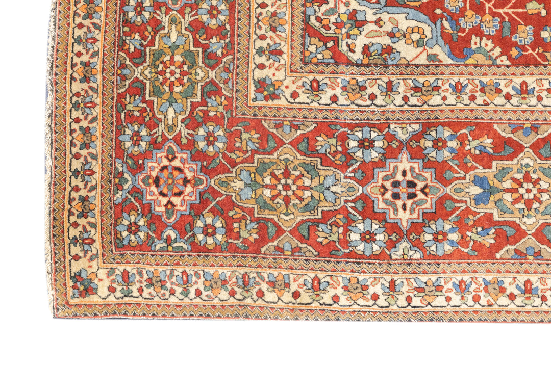 Antique Mohtasham Kashan Rug 4'5'' x 7'3''