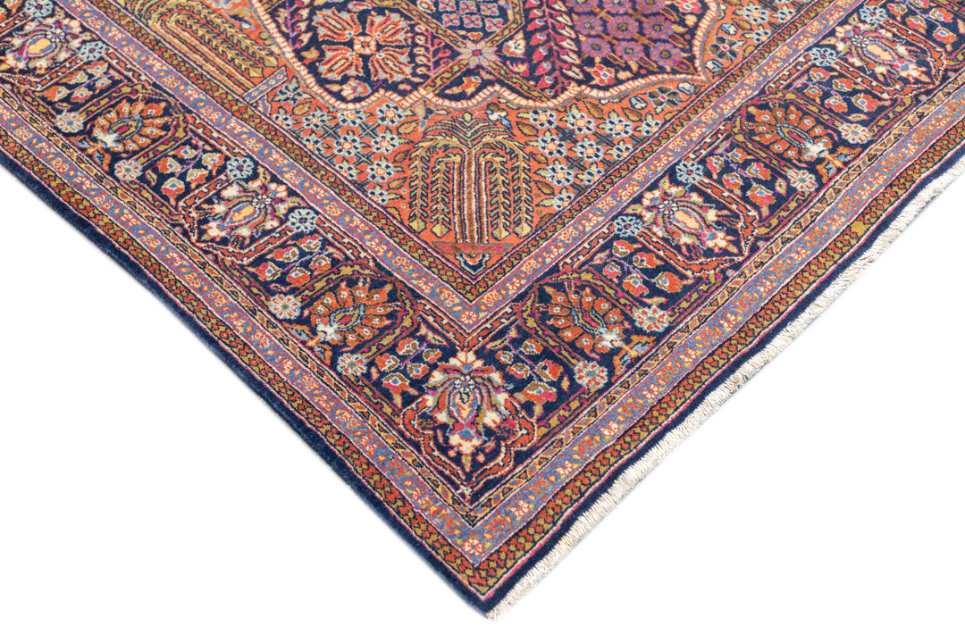 Antique Dabir Kashan Rug 4'5'' x 6'10''