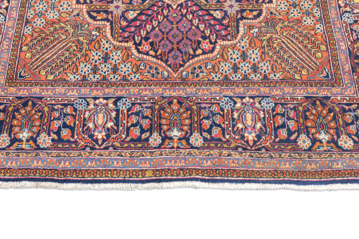 Antique Dabir Kashan Rug 4'5'' x 6'10''