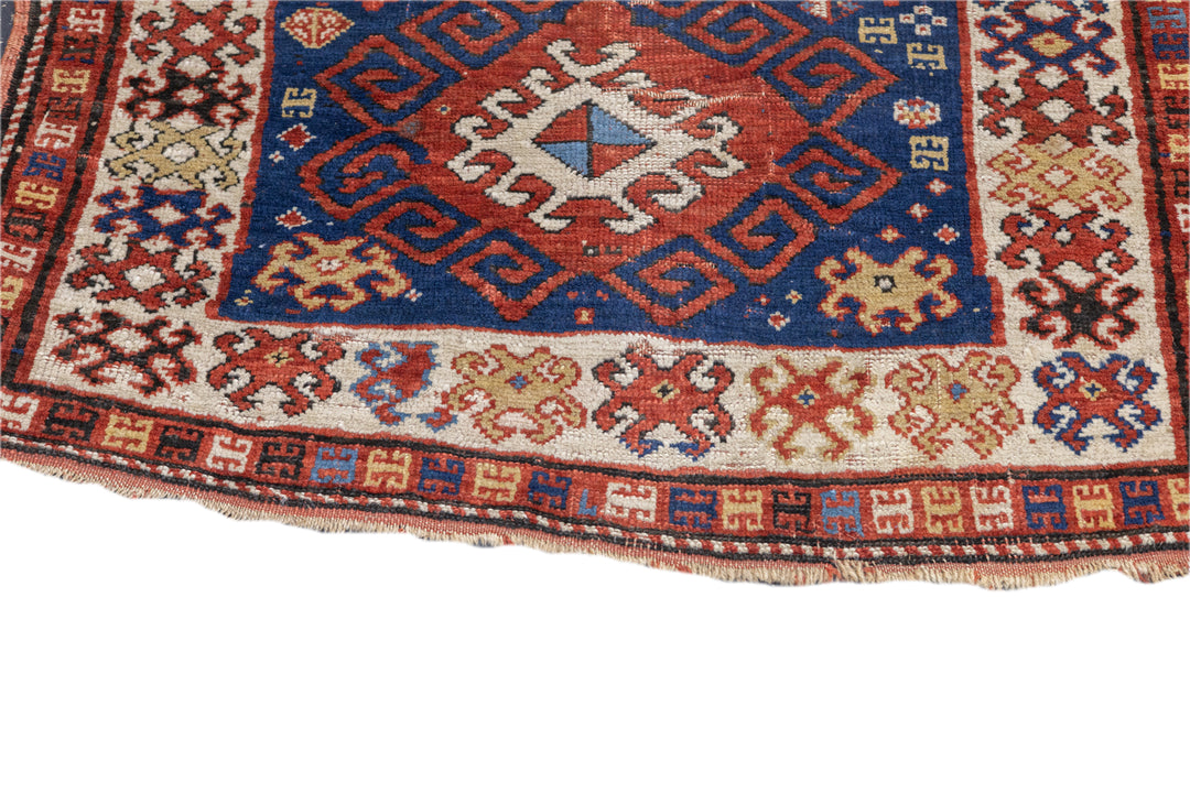 Antique Kazak Rug 3'7'' x 5'6''