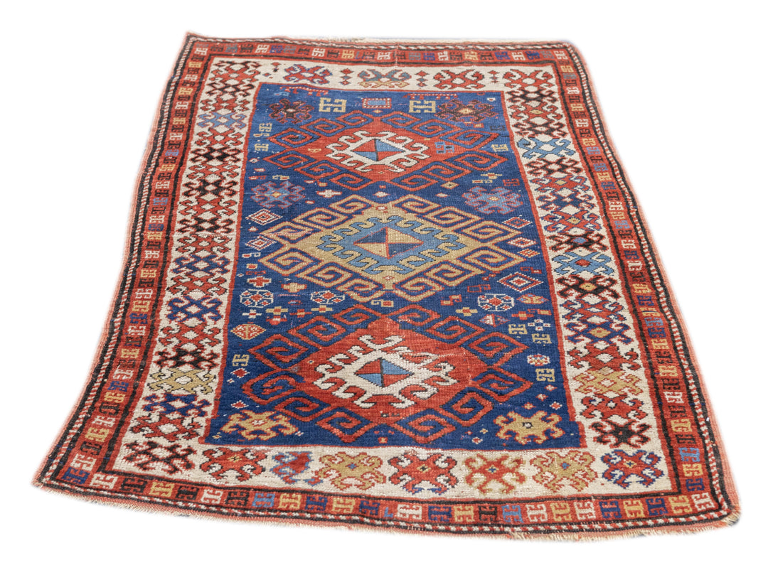 Antique Kazak Rug 3'7'' x 5'6''