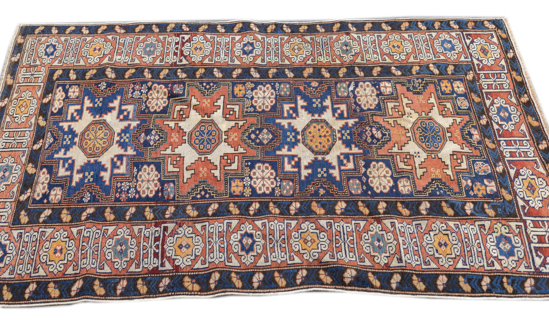 Antique Lezgi Rug 3'7'' x 5'1''