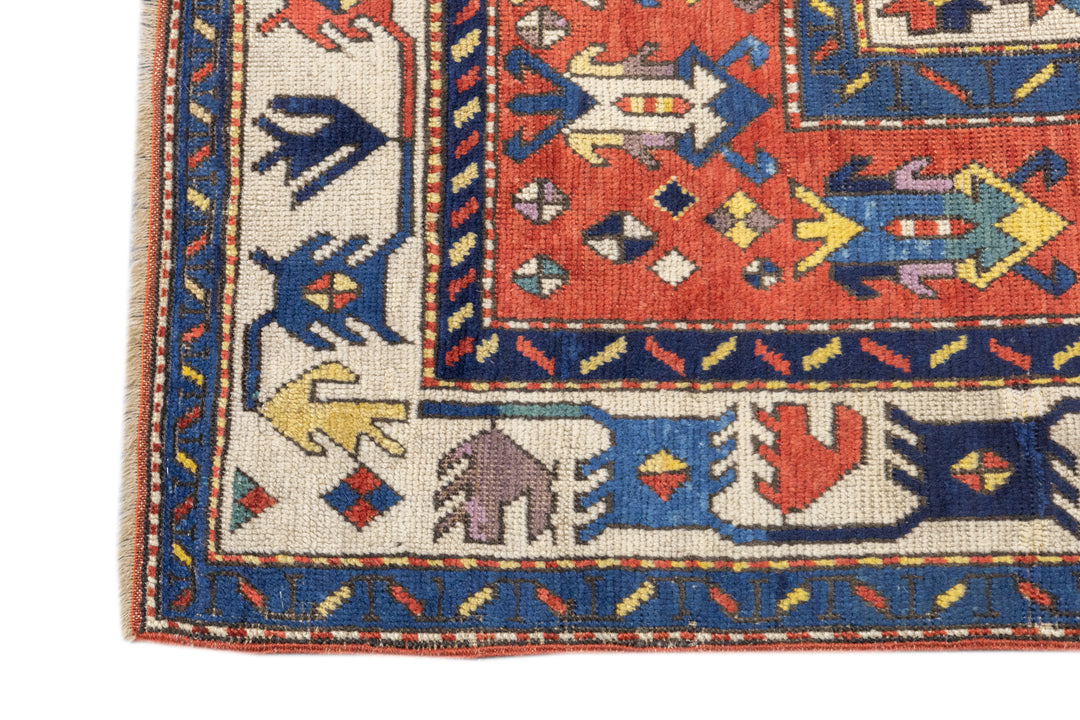 Antique Caucasian Talish Rug 4'4'' x 8'0"