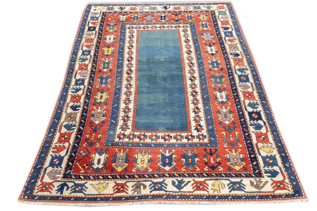 Antique Caucasian Talish Rug 4'4'' x 8'0"