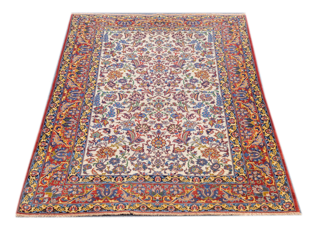 Antique Isfahan Rug 3'5'' x 5'2''