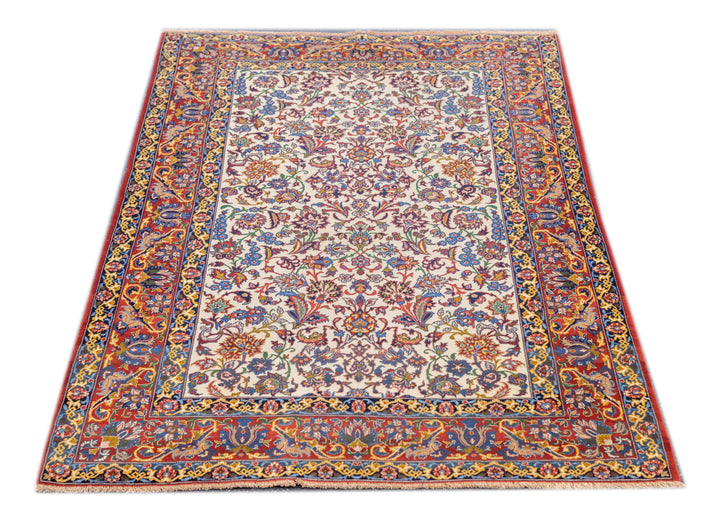 Antique Isfahan Rug 3'5'' x 5'2''