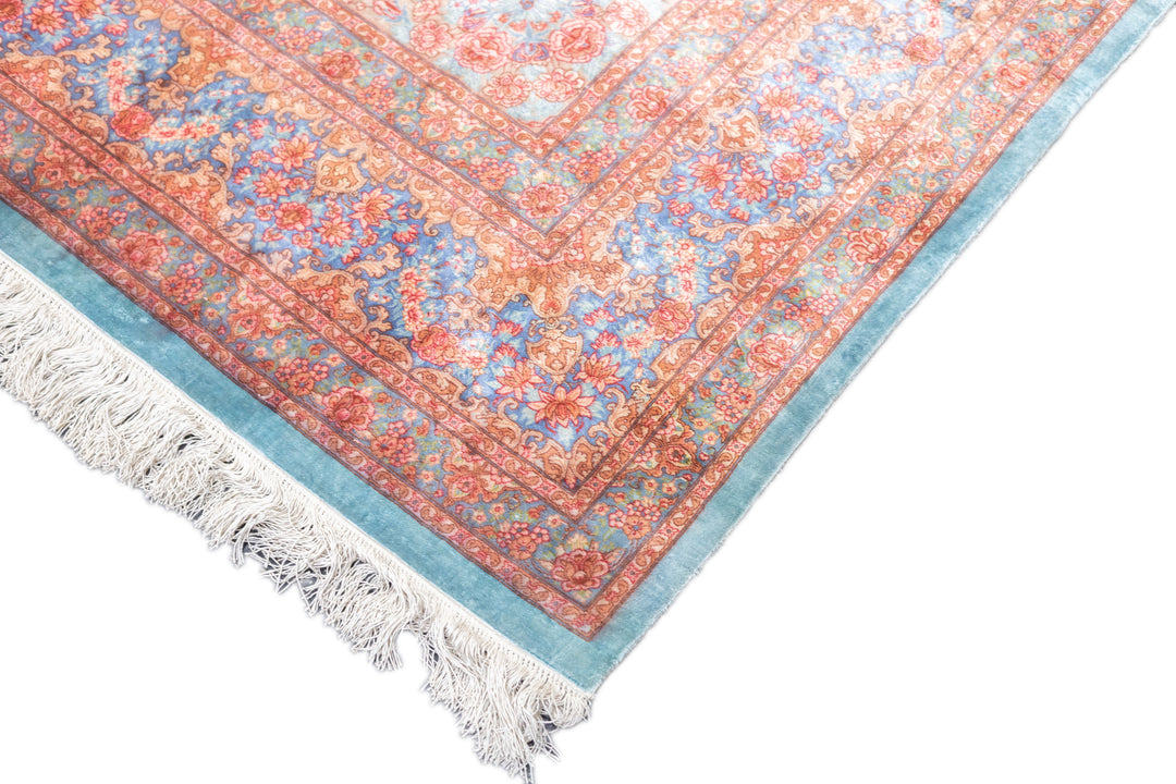 Extremely Fine Persian Silk Qum Rug 6'3'' x 10'2''