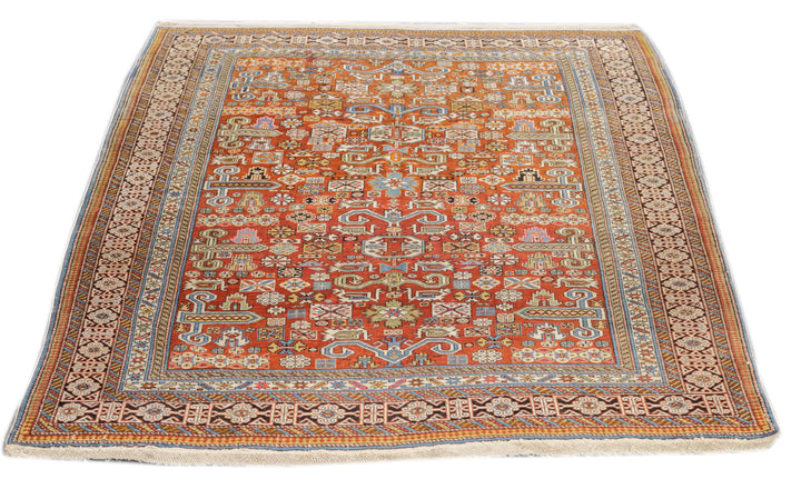 Antique Perpedil Rug 5' x 5'7''