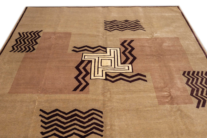 French Art Deco Rug 7'1'' x 9'3''