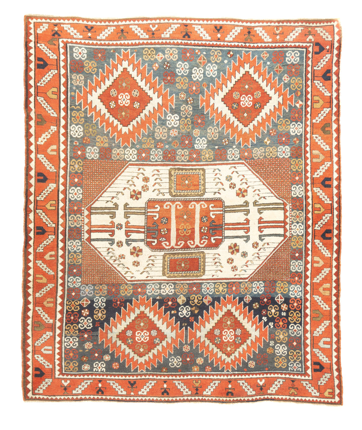 Antique Kazak Rug 6'8'' x 7'11''