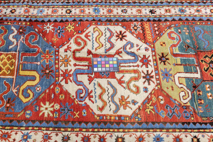 Antique Cloudband Kazak Rug 3'9'' x 7'9''