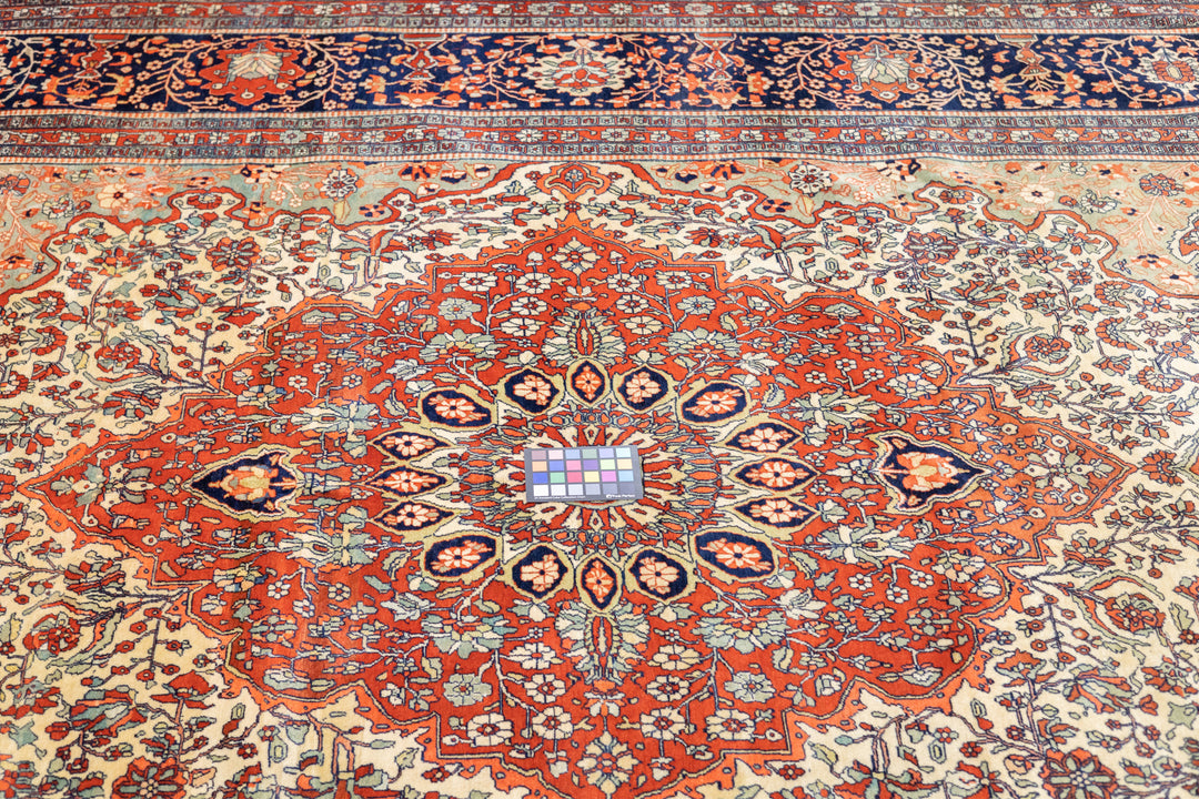 Antique Mohtasham Kashan Rug 8'7'' x 11'4''