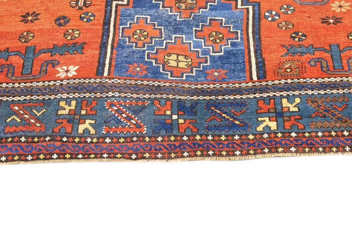 Fine Antique Caucasian Kazak Rug 6'7'' x 7'4''