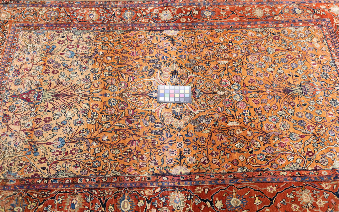 Antique Persian Kashan Rug 4'6'' x 6'9''