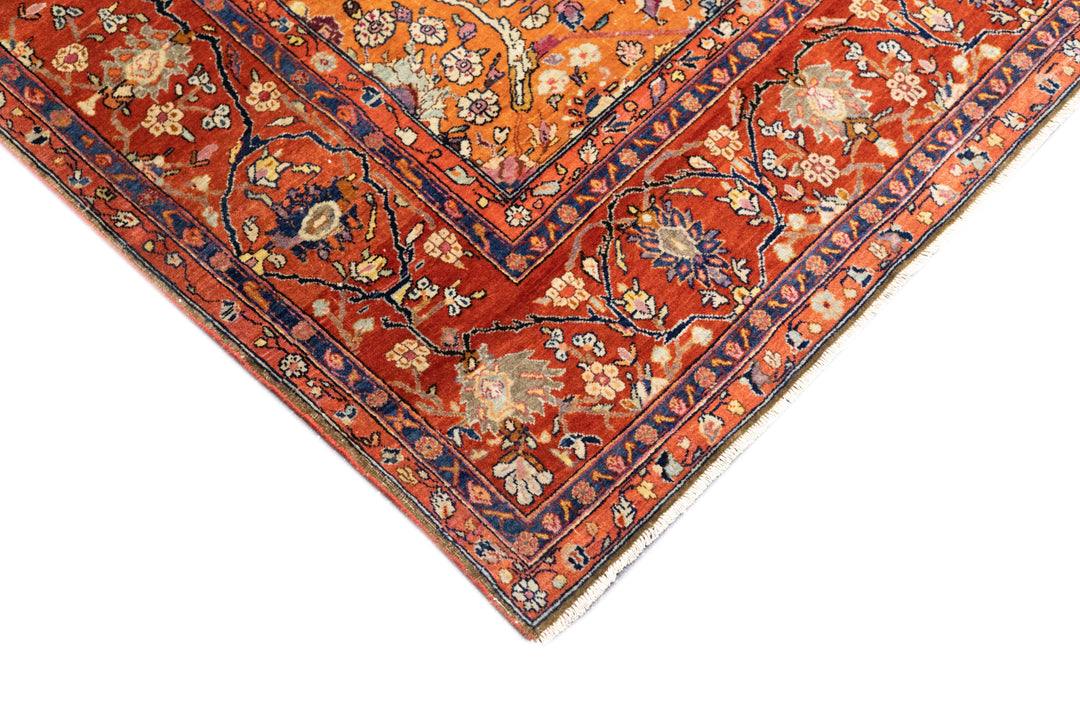 Antique Persian Kashan Rug 4'6'' x 6'9''