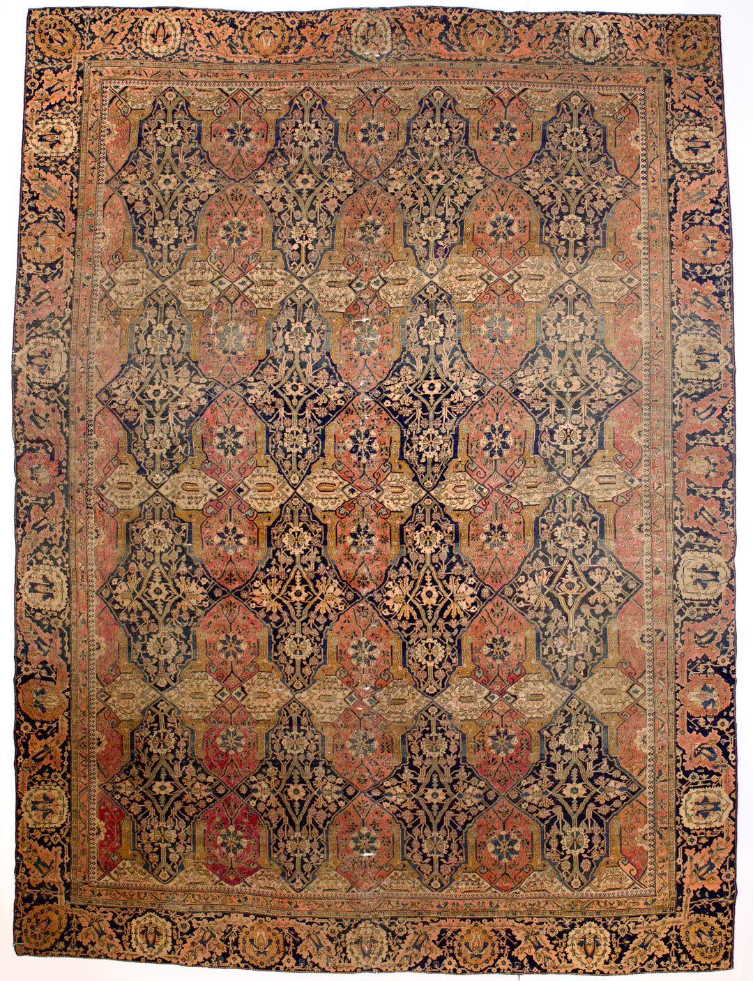 Antique Persian Mohtasham Kashan Rug 9’2" x 12’5”