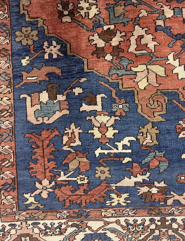 Antique Persian Serapi Rug 9'10" x 11’11"