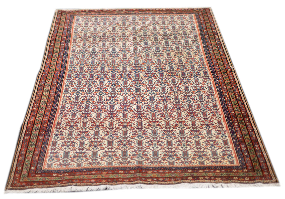 Antique Persian Farahan Rug 4'4'' x 6'6''