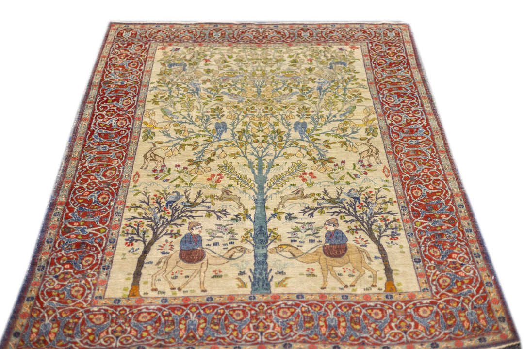 Antique Persian Kashan Rug 4'6'' x 6'0"