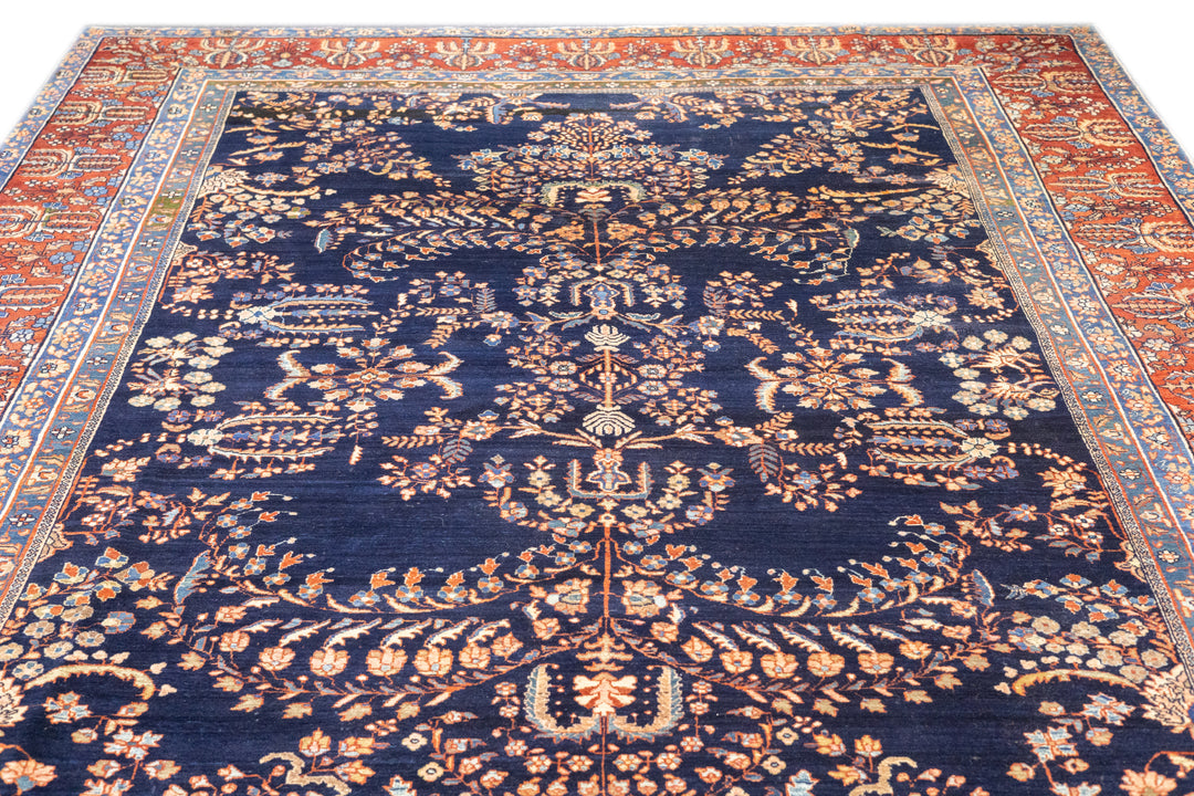 Antique Persian Sarouk Rug 8'8'' x 11'8''