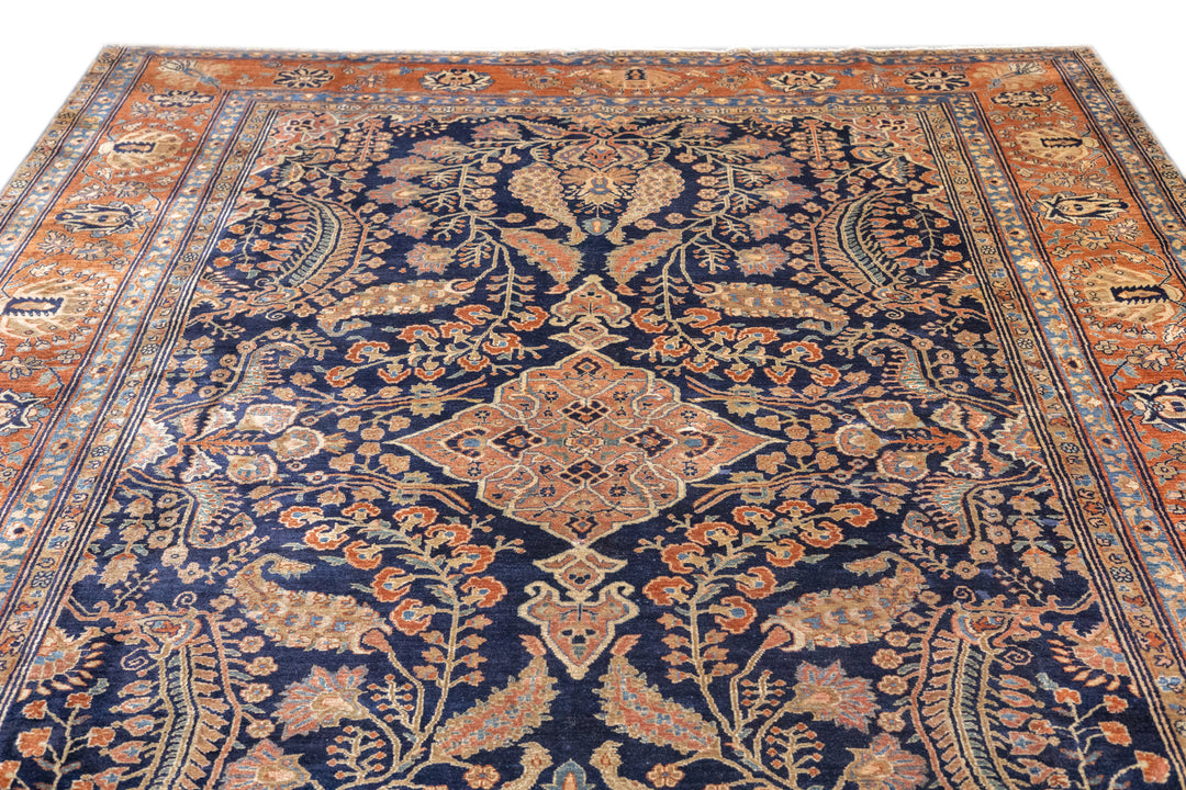 Antique Farahan Sarouk Rug 8'6'' x 11'2''