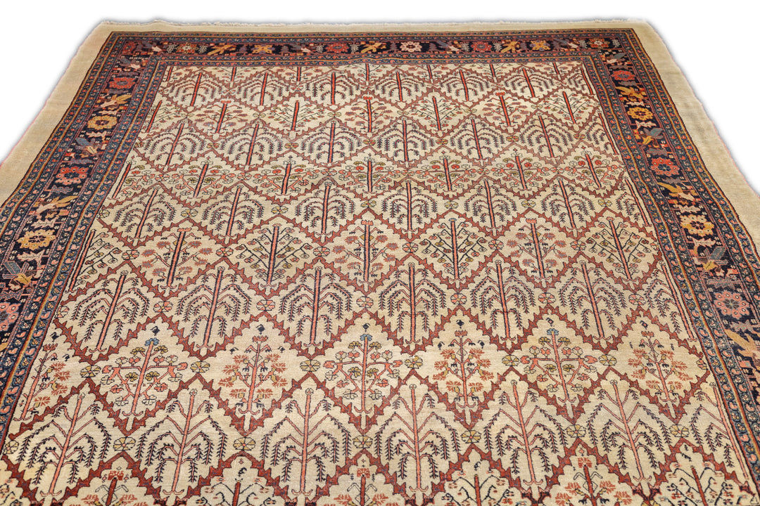 Antique Persian Bidjar Rug 7'9'' x 11'2''