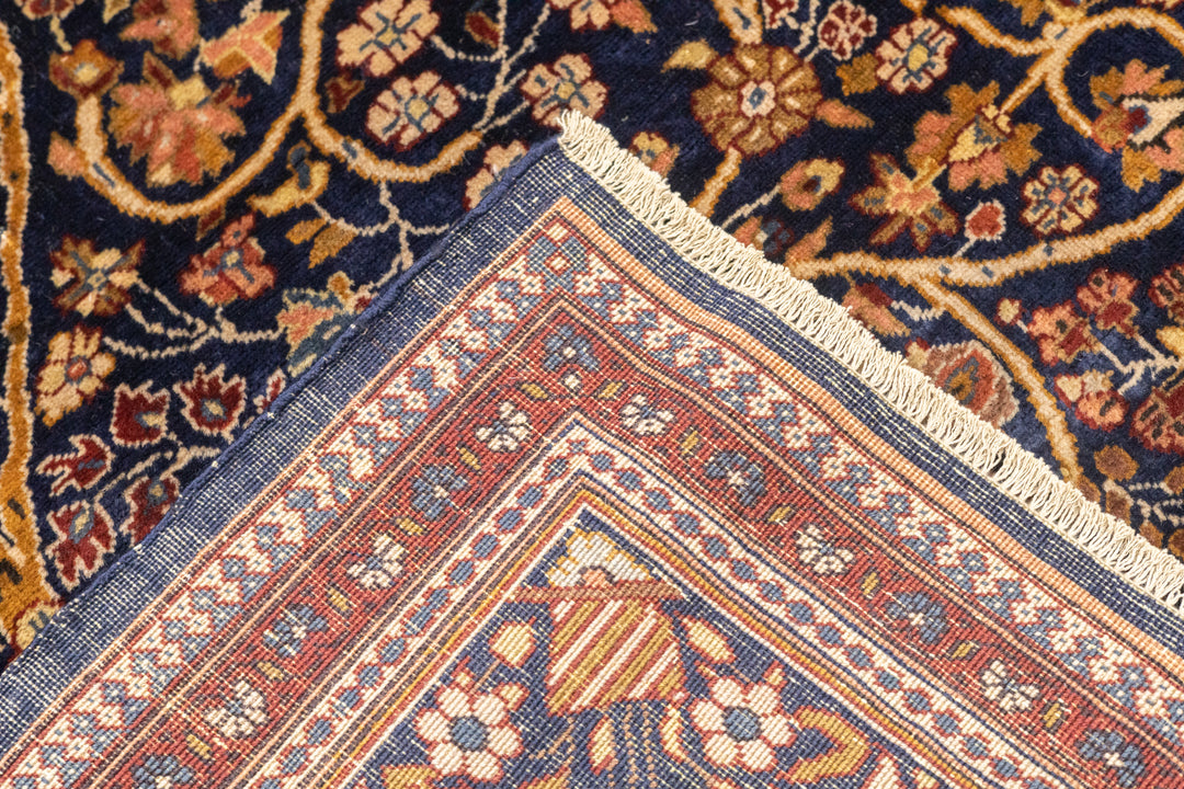 Antique Persian Dabir Kashan Manchester Rug 5'0" x 6'11''