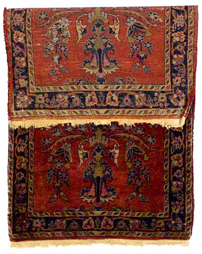 Antique Persian Mohajeran Sarouk Rug 1’11” x 3’9”