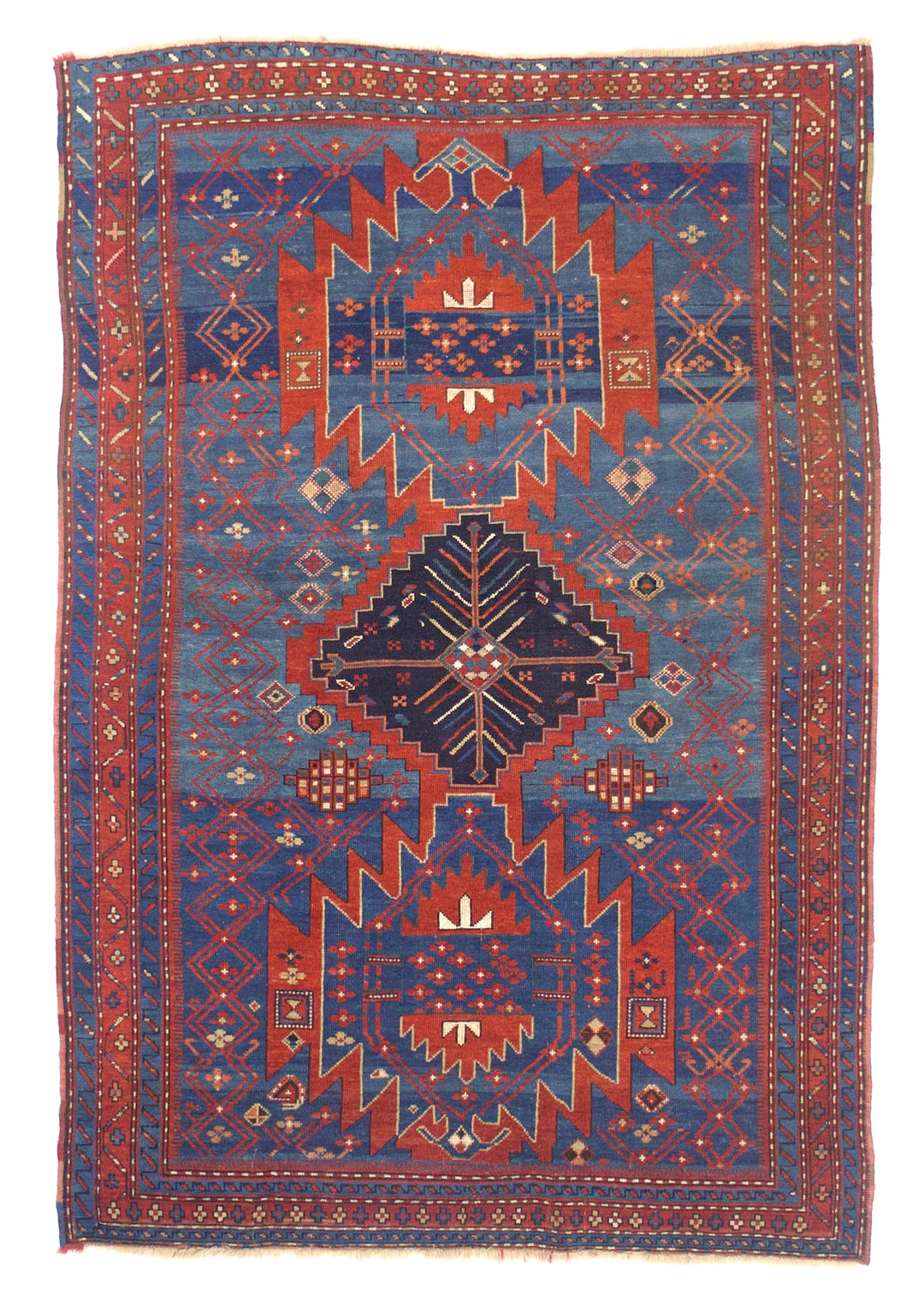 Antique Caucasian Kazak Rug 4'9" x 7’2"