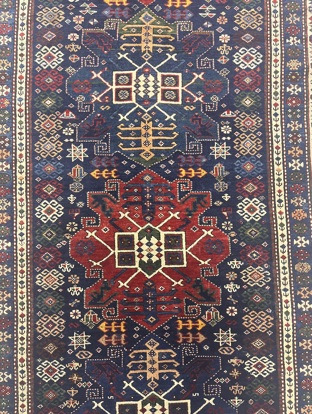 Antique Caucasian Shirvan Rug 4'1" x 9’10”