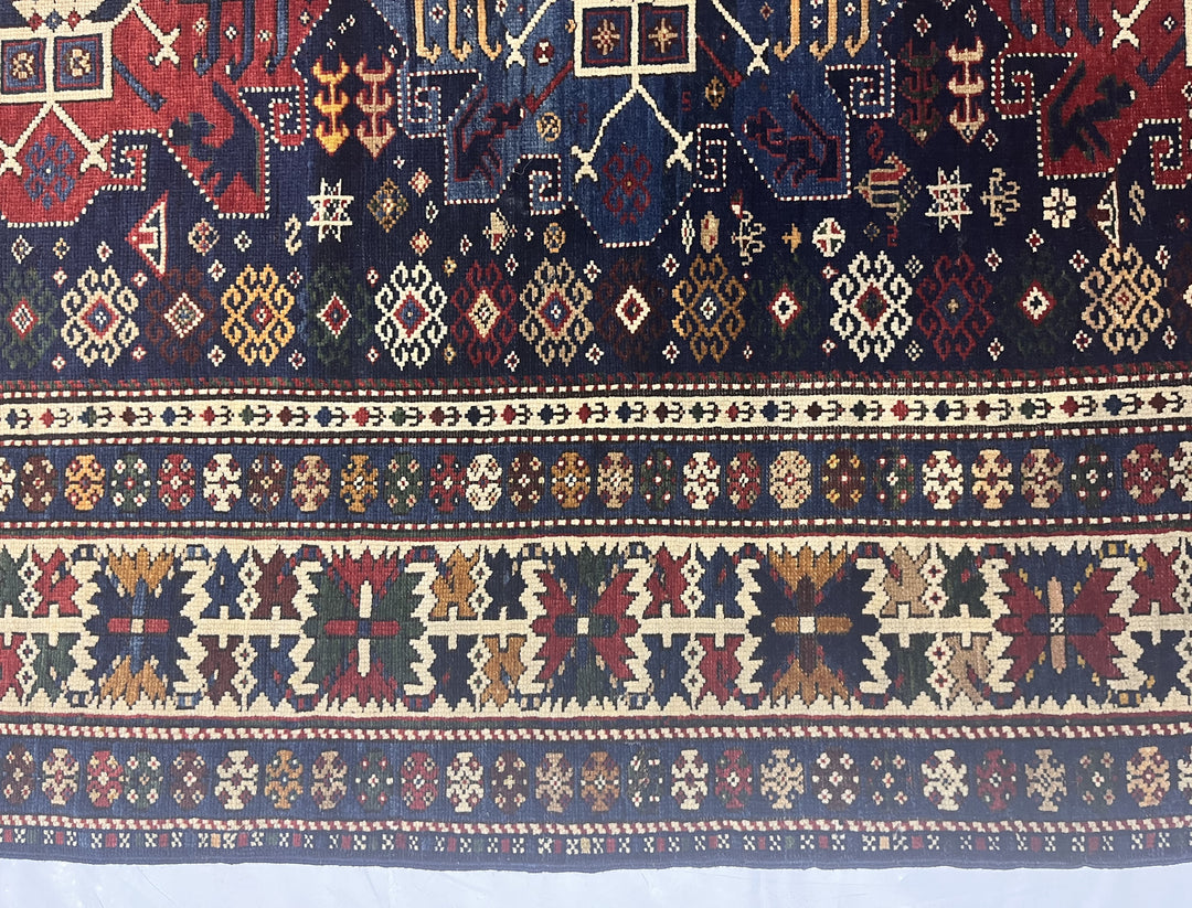 Antique Caucasian Shirvan Rug 4'1" x 9’10”