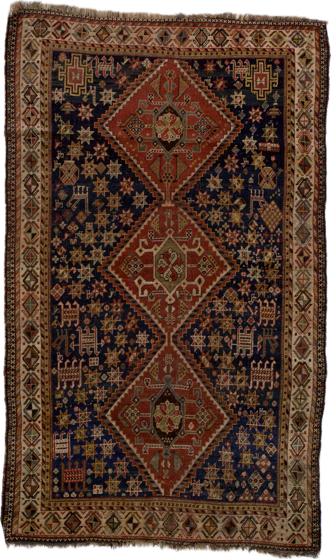 Antique Persian Qashqai Rug 4’5" x 7’2"