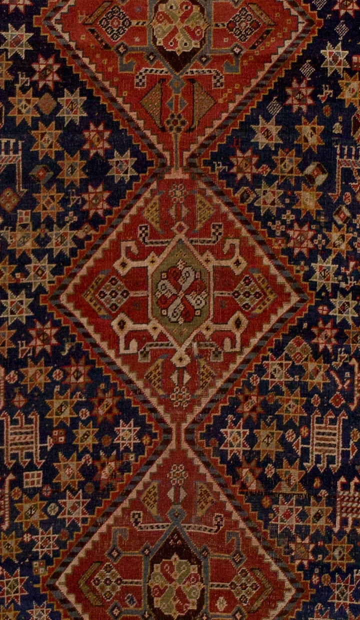 Antique Persian Qashqai Rug 4’5" x 7’2"