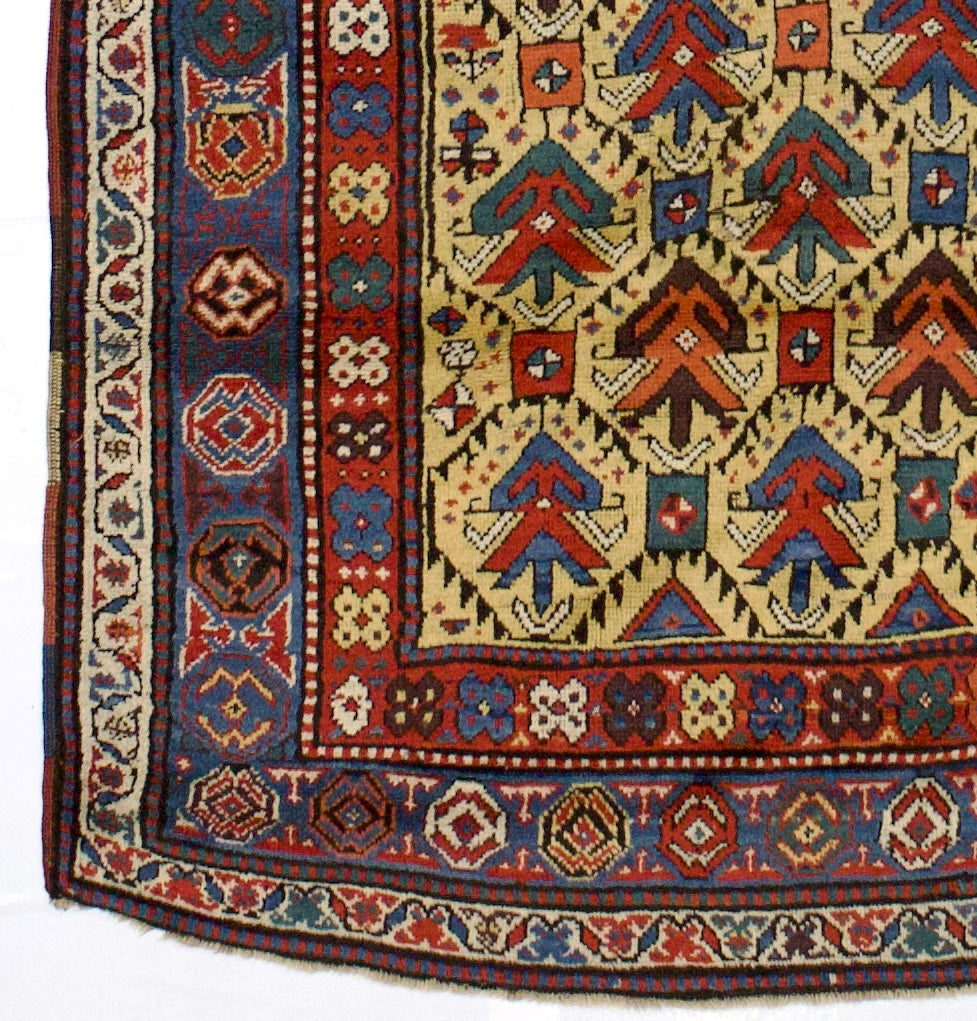 Fine Antique Ganjeh Kazak Rug 3’10" x 9’3”