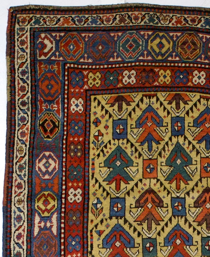 Fine Antique Ganjeh Kazak Rug 3’10" x 9’3”