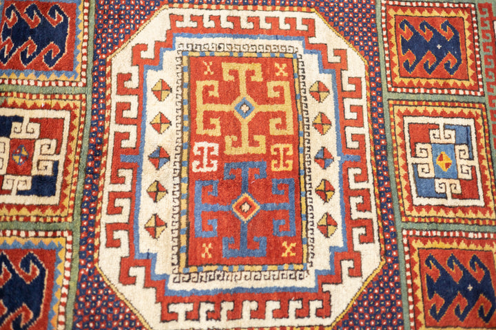 Antique Caucasian Kazak Rug 6'5'' x 7'11''