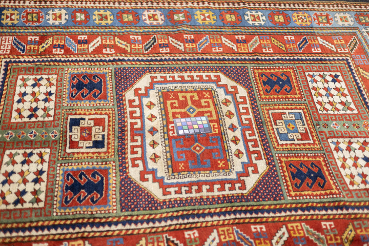 Antique Caucasian Kazak Rug 6'5'' x 7'11''