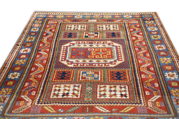 Antique Caucasian Kazak Rug 6'5'' x 7'11''