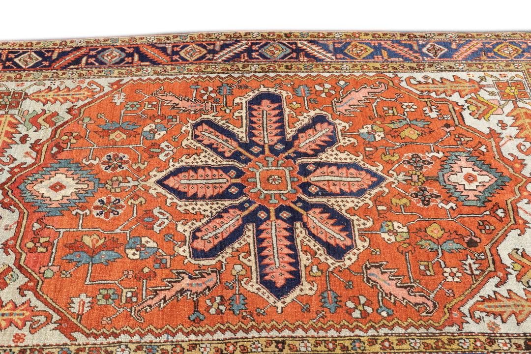 Antique Persian Serapi Rug 5'1'' x 6'11''