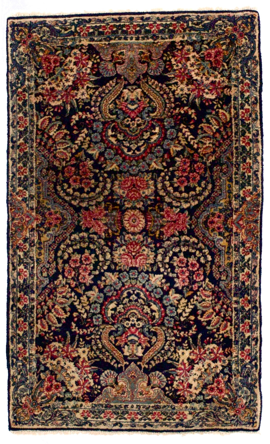 Antique Persian Lavar Kerman 1 of pair Rug 3’0" x 5’0"