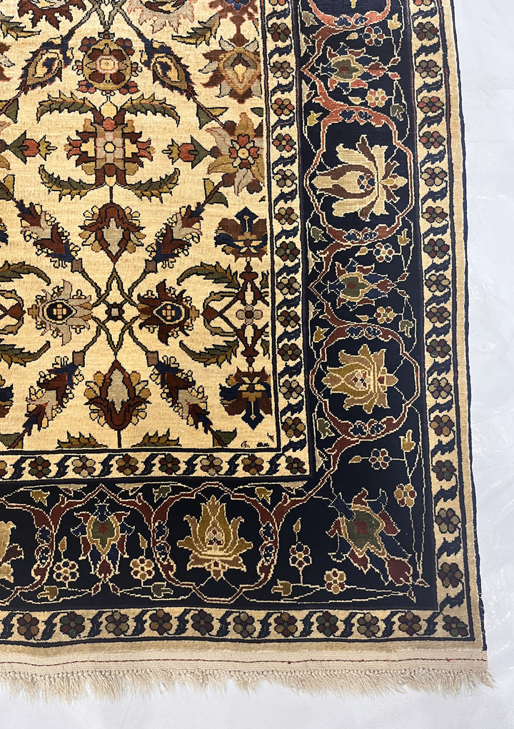 Rare Antique Persian Silk Farahan Rug 4'4" x 6’7"